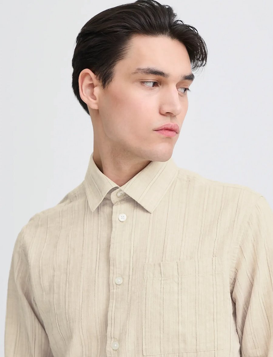 Casual Friday - CFHEDMAN DOBBY STRIPED SHIRT - randiga skjortor - island fossil - 5