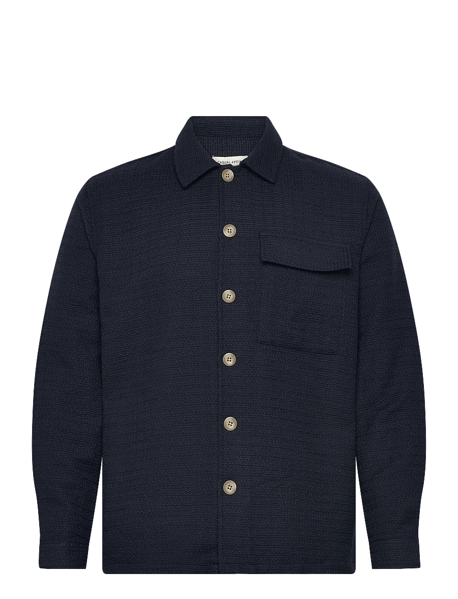Casual Friday - CFMATT STRUCTURED OVERSHIRT - Überhemden - dark navy - 1