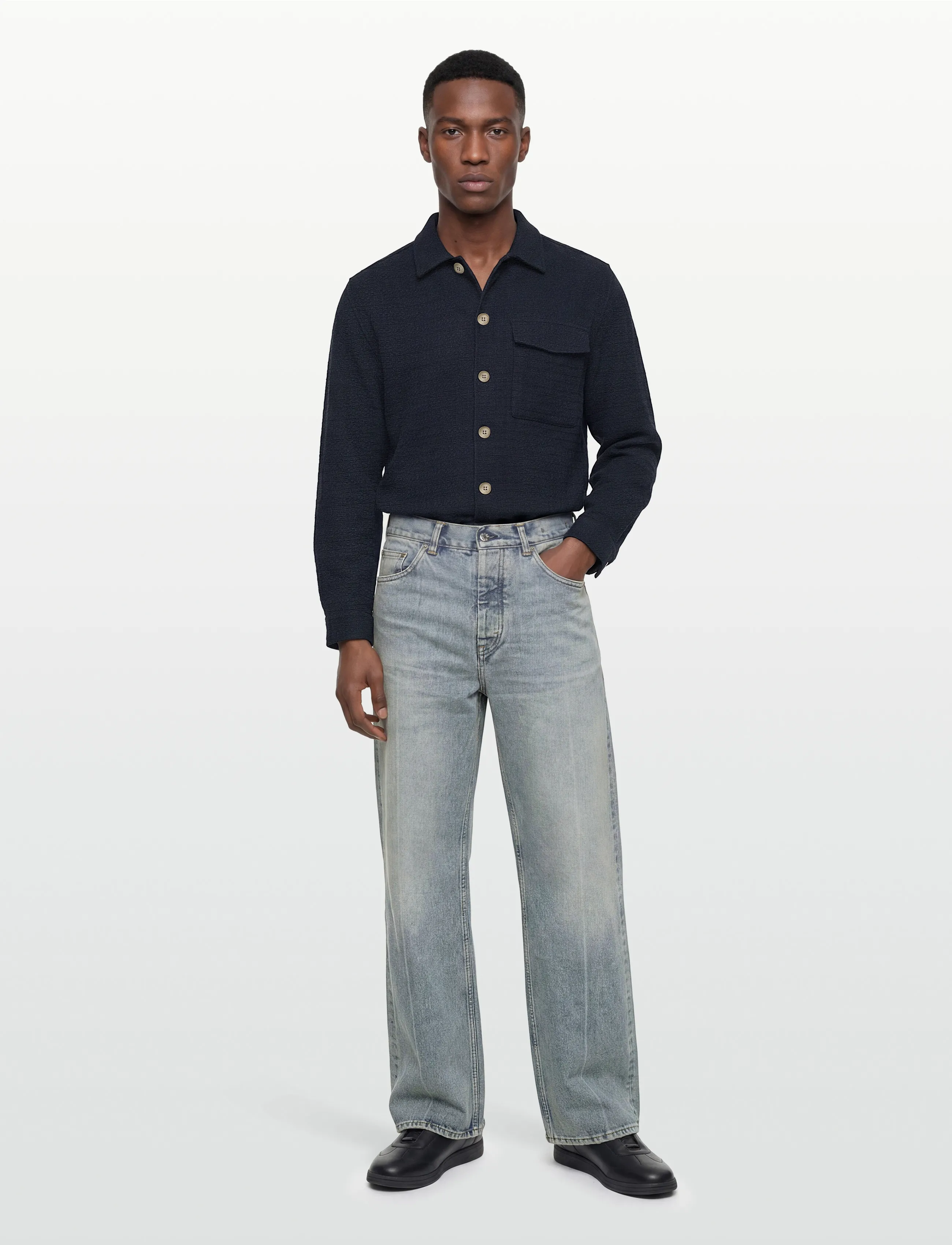 Casual Friday - CFMATT STRUCTURED OVERSHIRT - kollektionen - dark navy - 0
