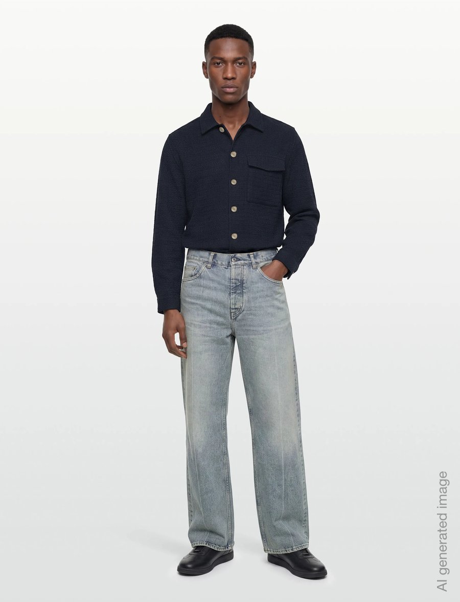 Casual Friday - CFMATT STRUCTURED OVERSHIRT - Überhemden - dark navy - 0