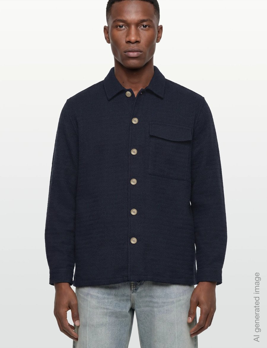 Casual Friday - CFMATT STRUCTURED OVERSHIRT - Überhemden - dark navy - 3