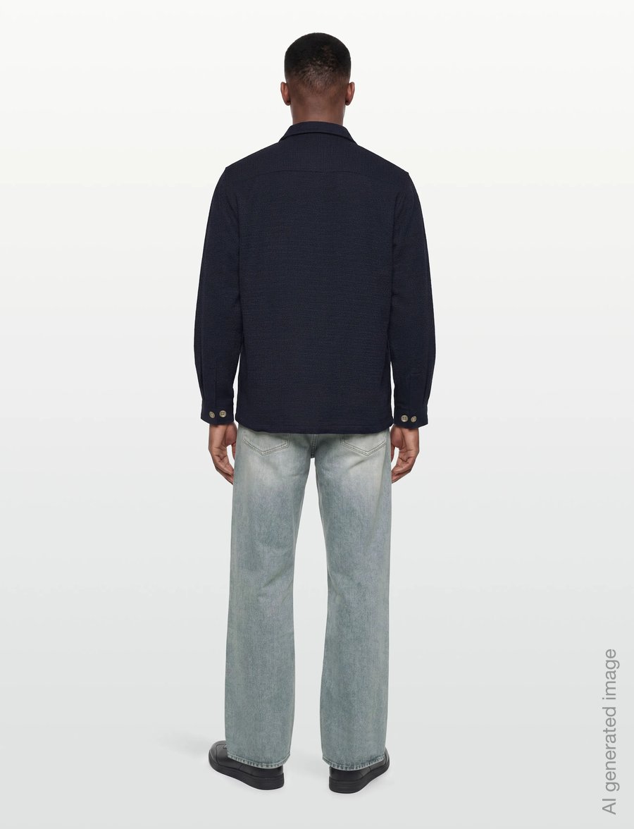 Casual Friday - CFMATT STRUCTURED OVERSHIRT - Überhemden - dark navy - 4