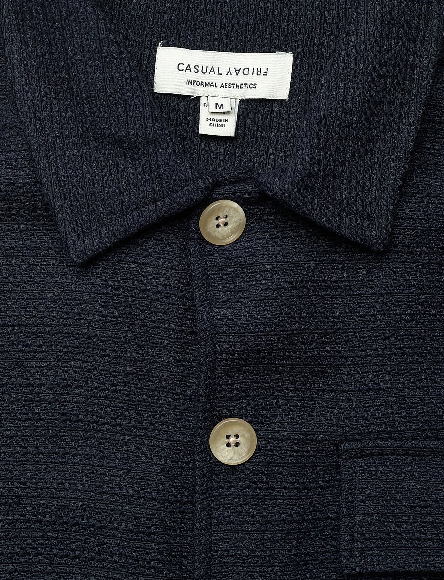 Casual Friday - CFMATT STRUCTURED OVERSHIRT - Überhemden - dark navy - 5