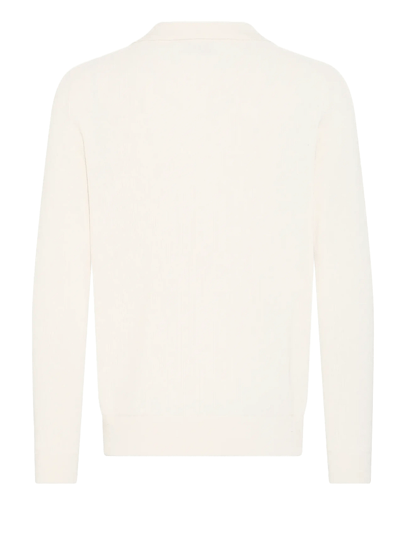 Casual Friday - CFNORDIN LS RIBBED POLO KNIT - polostrik - jet stream - 2