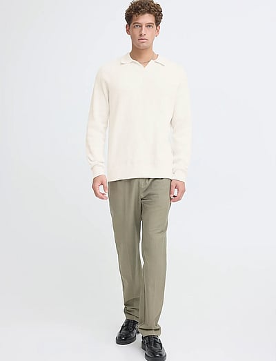 Cfnordin Ls Ribbed Polo Knit - Polostrik