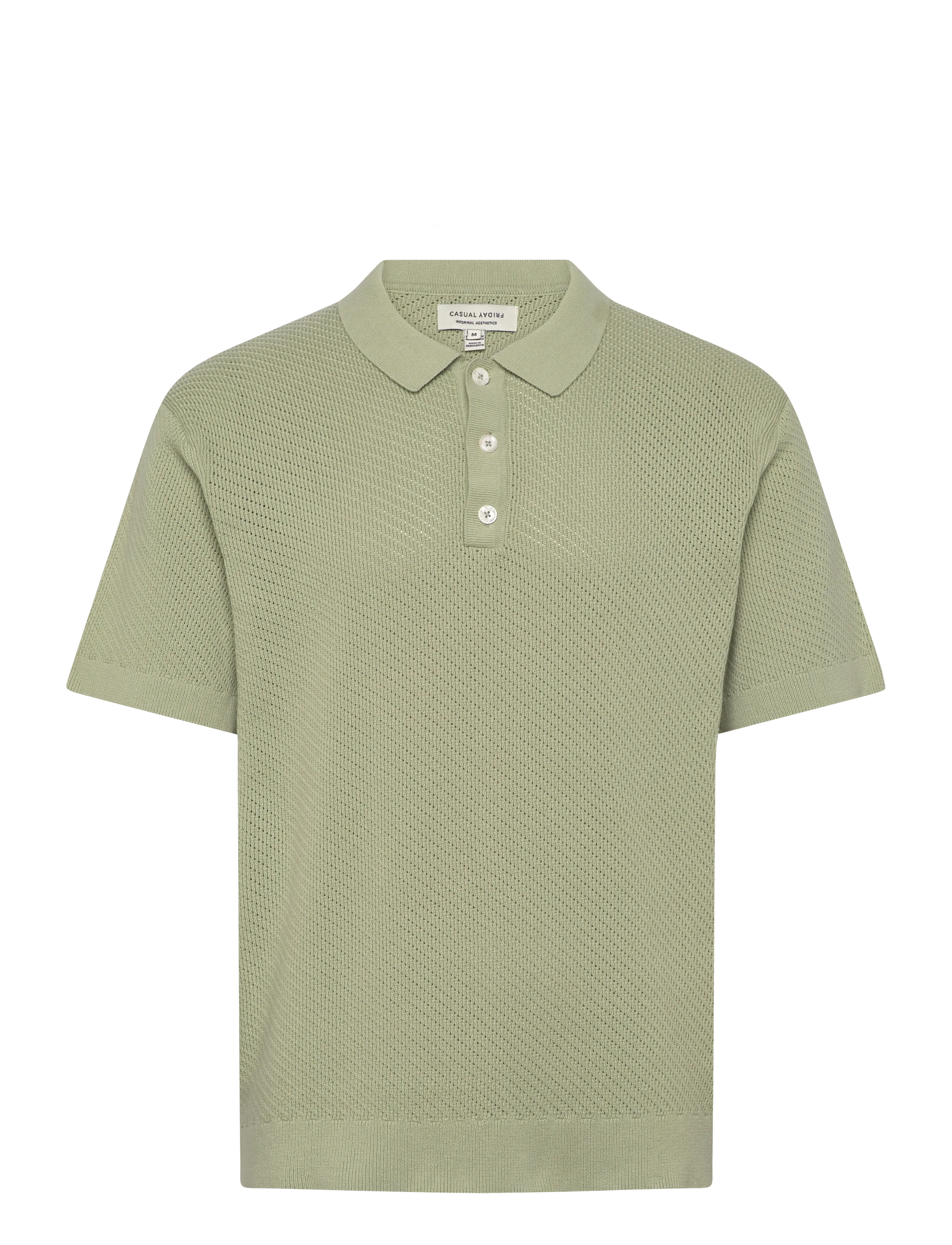 Casual Friday CFISAKSSON SS POLO KNIT - Strickmode - SWAMP / khaki/green