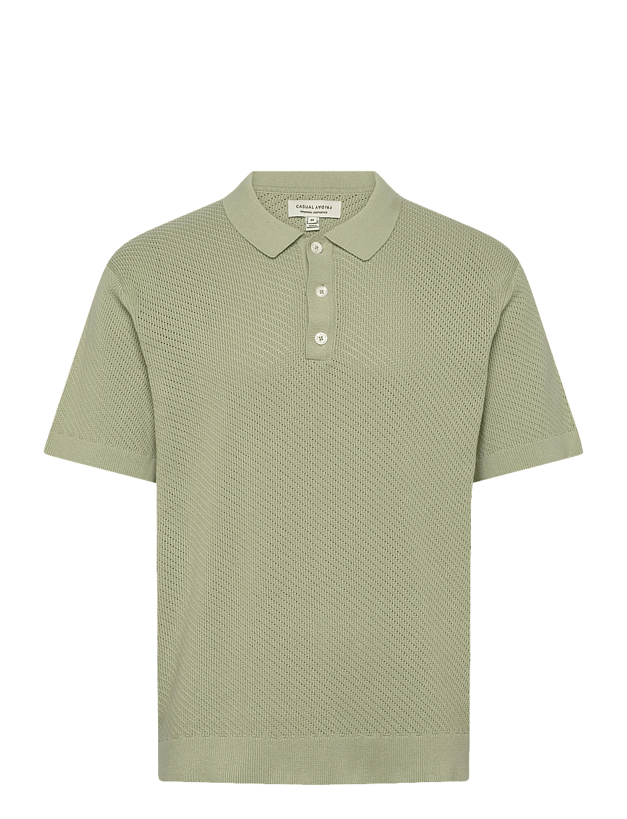 Casual Friday - CFISAKSSON SS POLO KNIT - knitted polos - swamp - 0