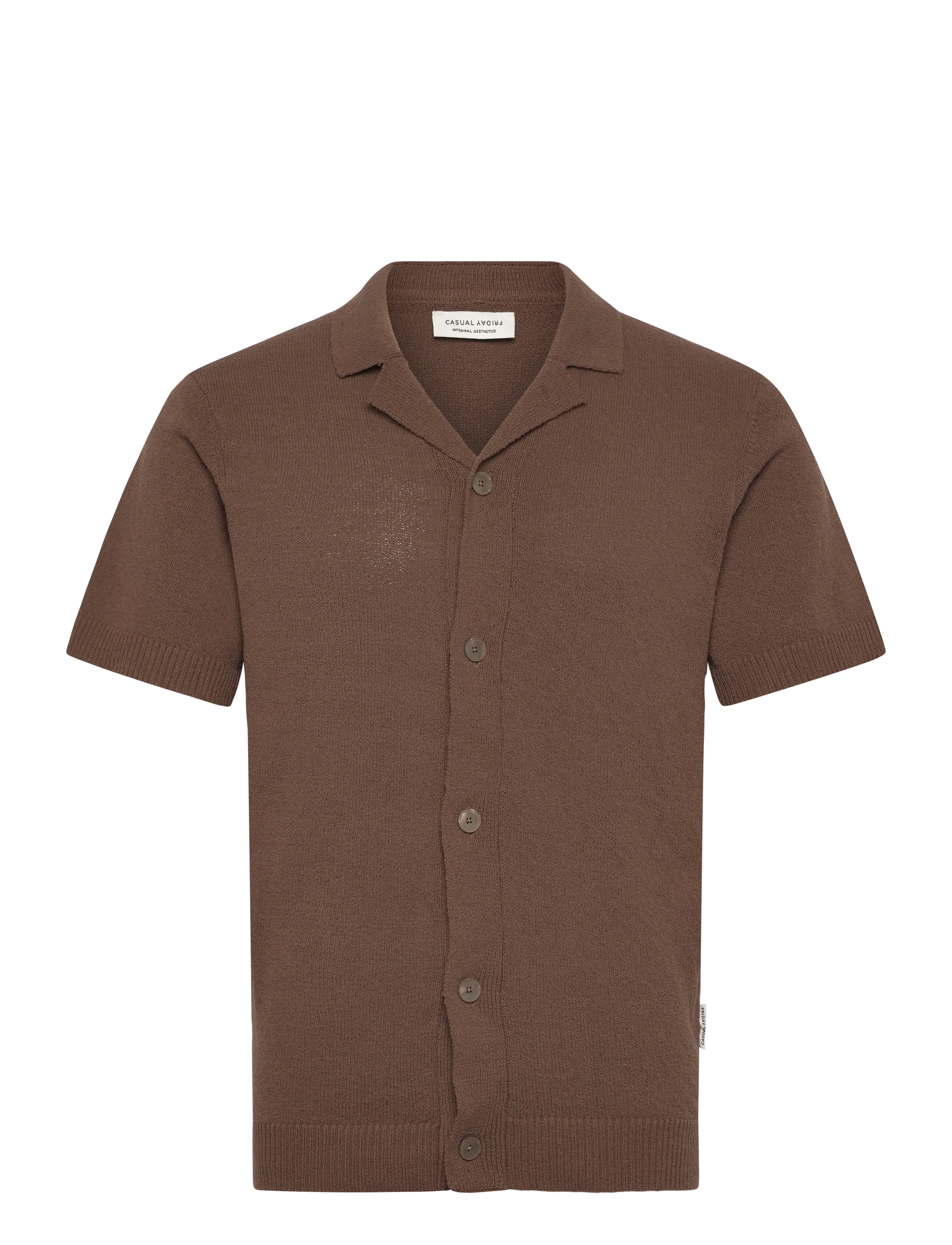 Casual Friday CFLINDHOLM SS RESORT KNIT - Casual Friday - CUB / brown