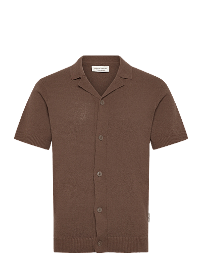 Casual Friday CFLINDHOLM SS RESORT KNIT - Poloskjorter i strik med korte ærmer - CUB / brown
