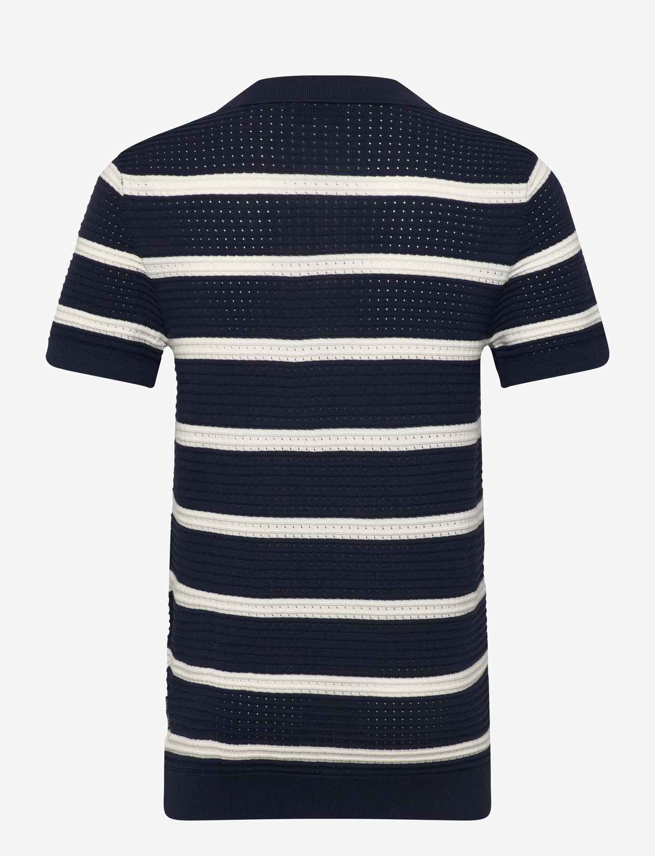 Casual Friday - CFDAHLIN SS STRIPED POLO KNIT - gestrickte polohemden - navy blazer - 2