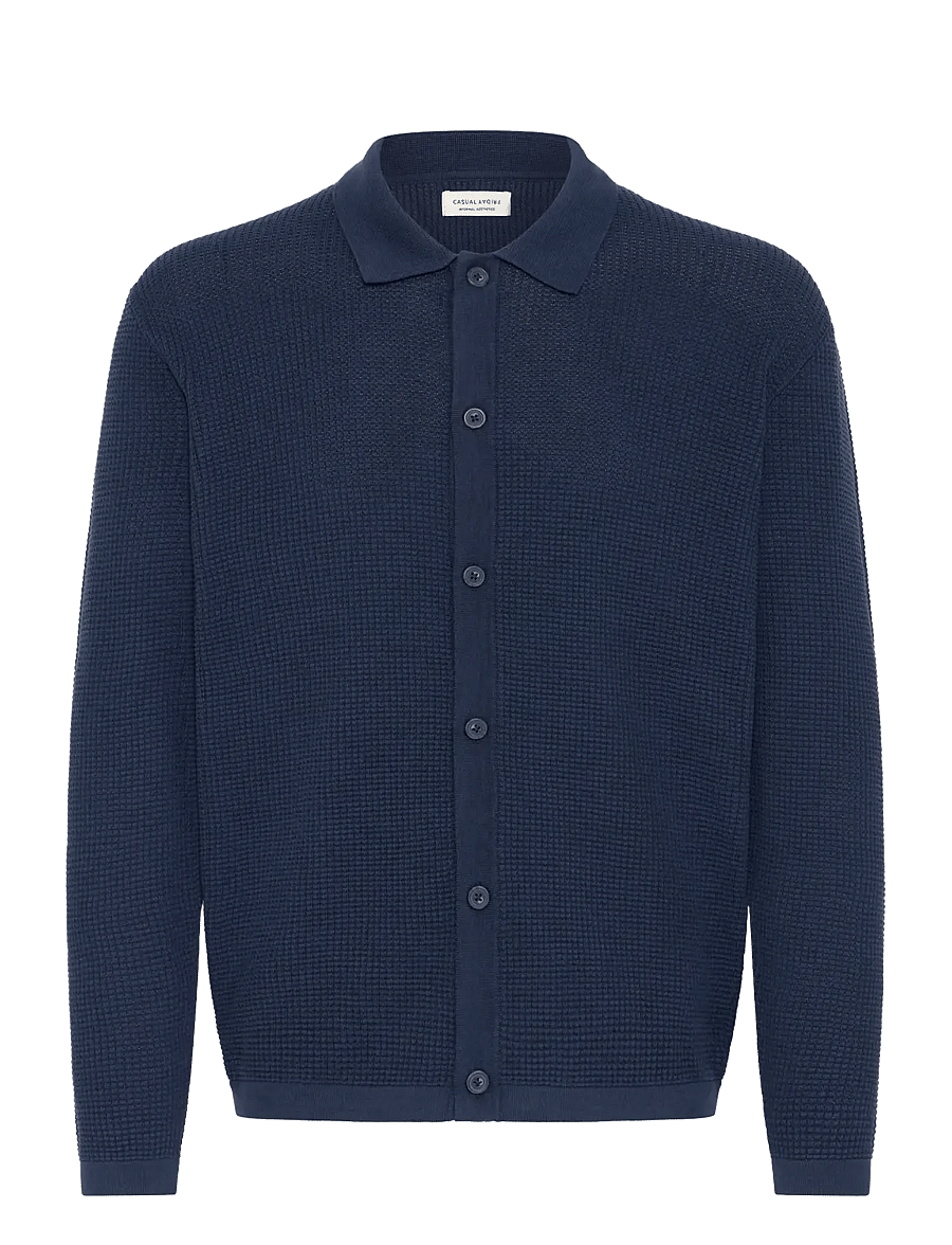 Casual Friday - CFSTENBERG LS CARDIGAN - strickjacken - navy blazer - 1