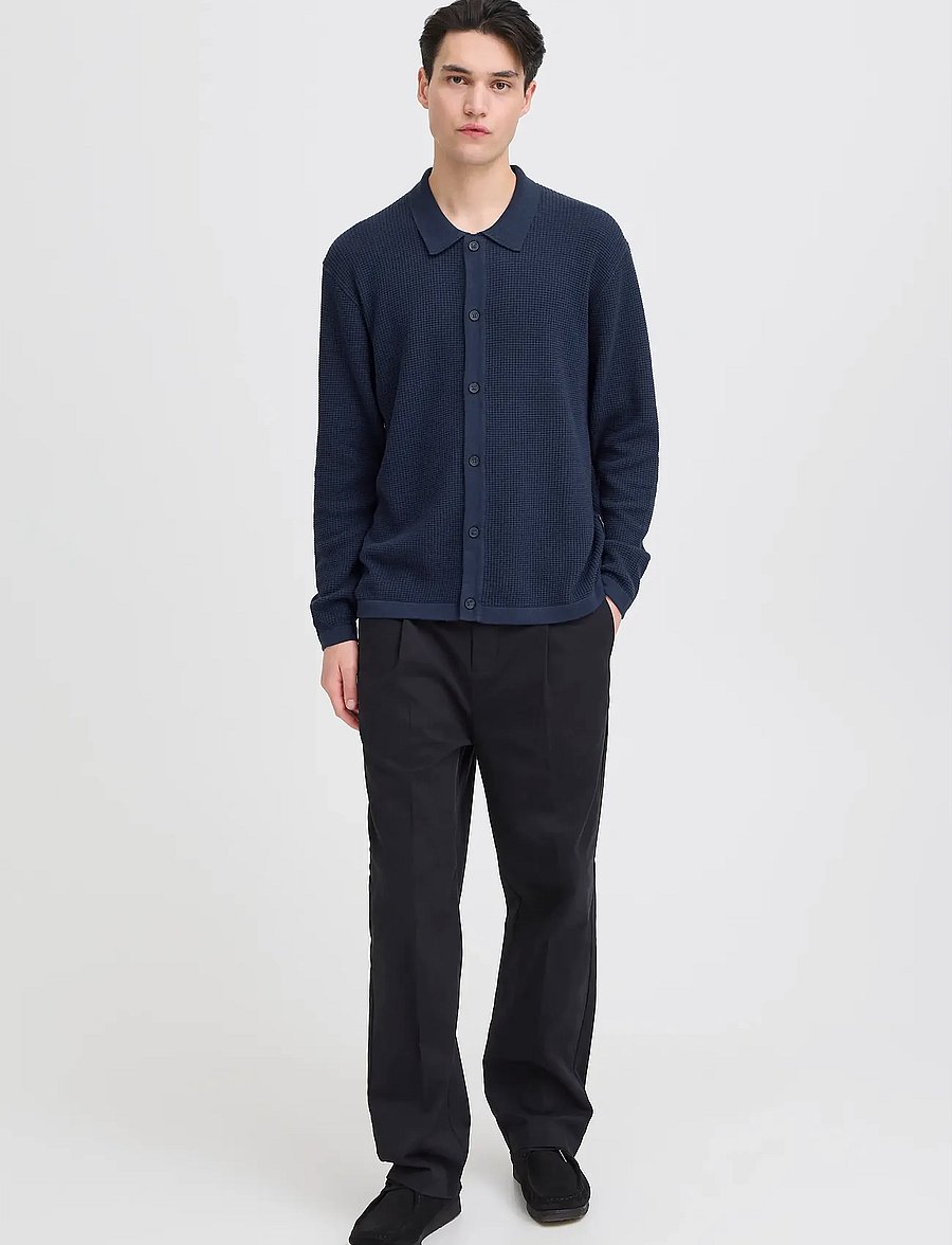 Casual Friday - CFSTENBERG LS CARDIGAN - strickjacken - navy blazer - 0