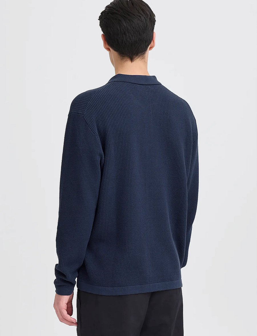 Casual Friday - CFSTENBERG LS CARDIGAN - strickjacken - navy blazer - 4
