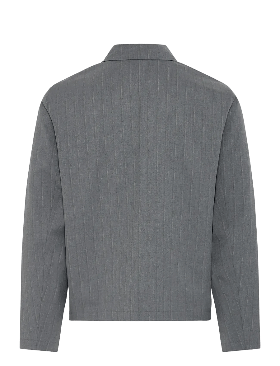 Casual Friday - CFGRAHN 0254 STRIPED SHACKET - sügisjoped - charcoal gray melange - 2
