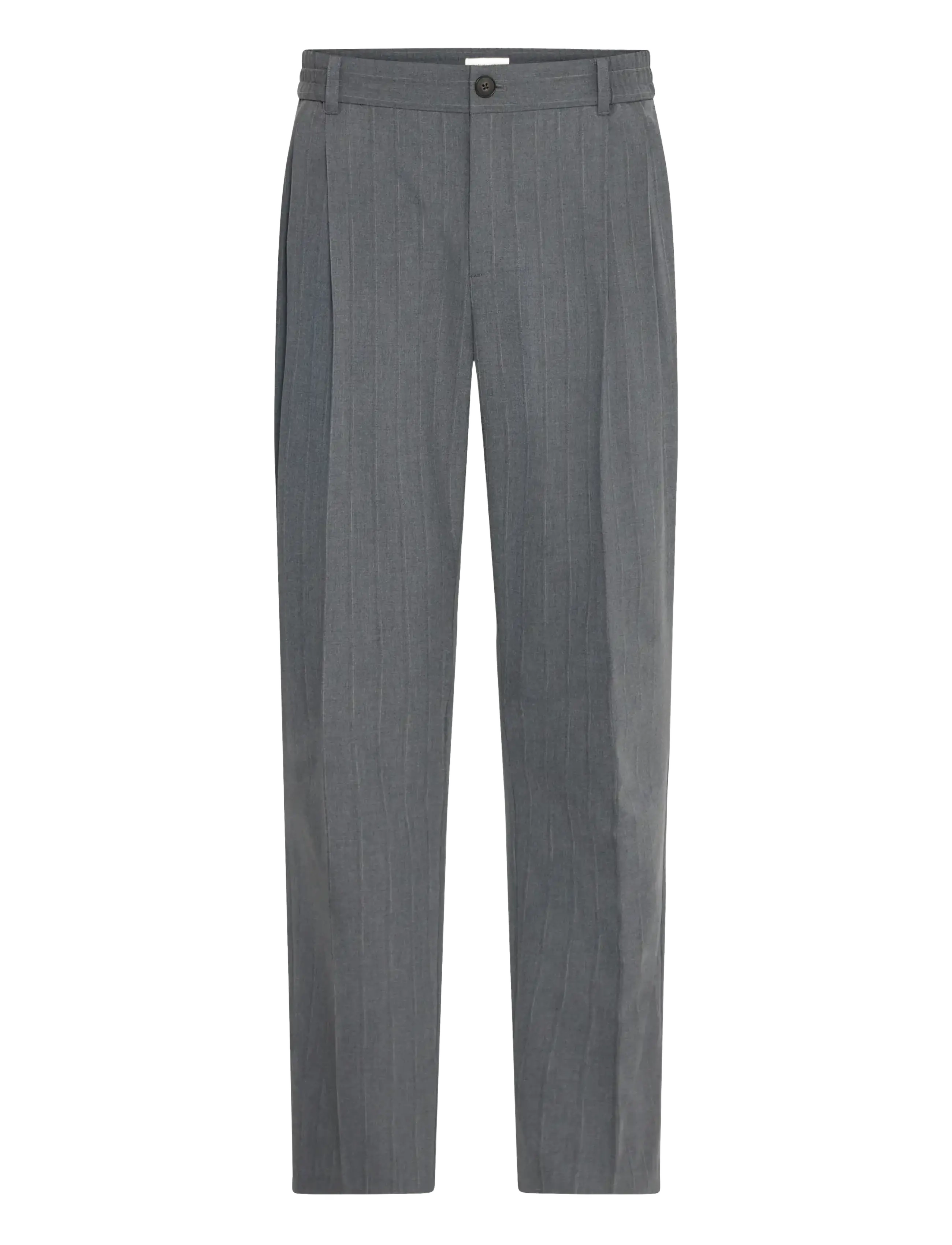 Casual Friday CFMARC 2.0 STRIPED PANTS - Tøj - CHARCOAL GRAY MELANGE / grey