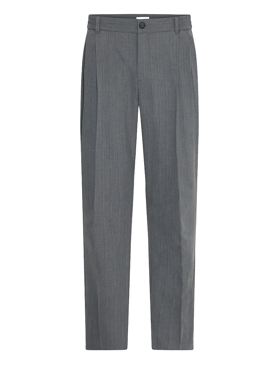Casual Friday - CFMARC 2.0 STRIPED PANTS - vabaajapüksid - charcoal gray melange - 1