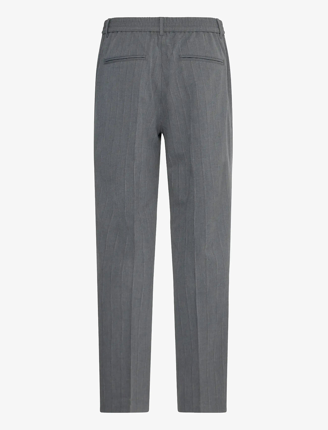 Casual Friday - CFMARC 2.0 STRIPED PANTS - casual trousers - charcoal gray melange - 2