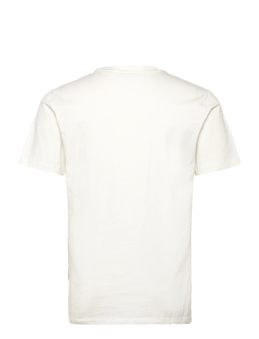 Casual Friday - CFLINDER 0255 TEE WITH EMB. - lühikeste varrukatega t-särgid - snow white - 2