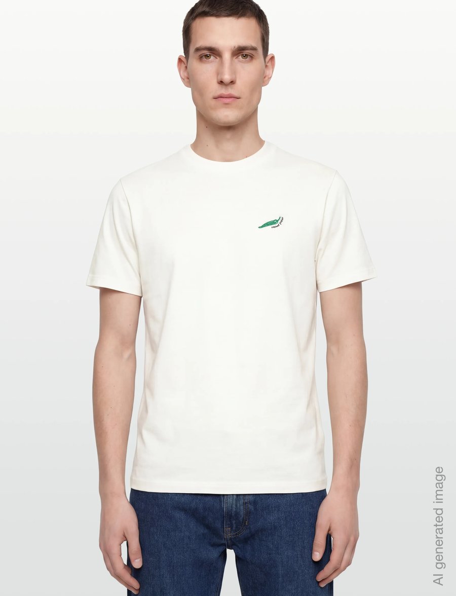 Casual Friday - CFLINDER 0255 TEE WITH EMB. - lühikeste varrukatega t-särgid - snow white - 3