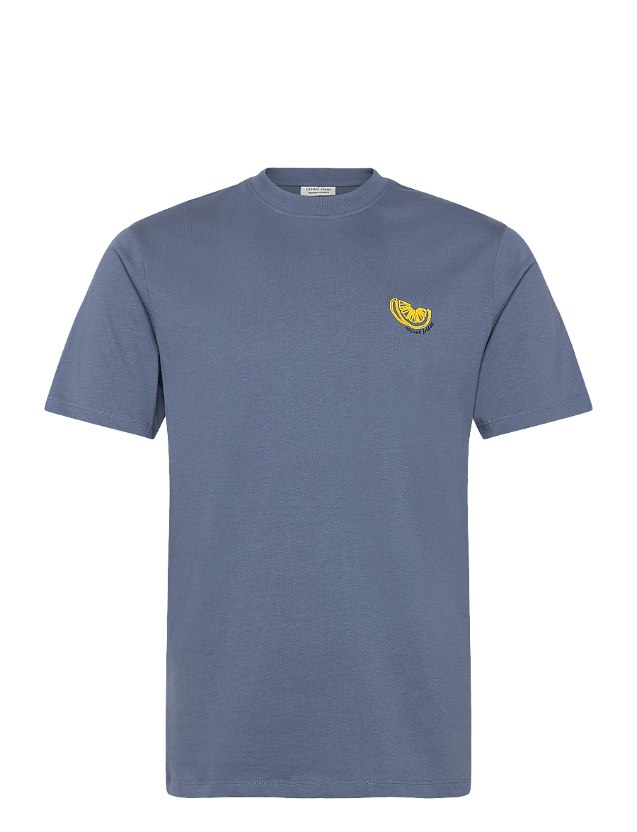 Casual Friday - CFSUNDIN 0255 TEE WITH EMB. - kortærmede t-shirts - bering sea - 1