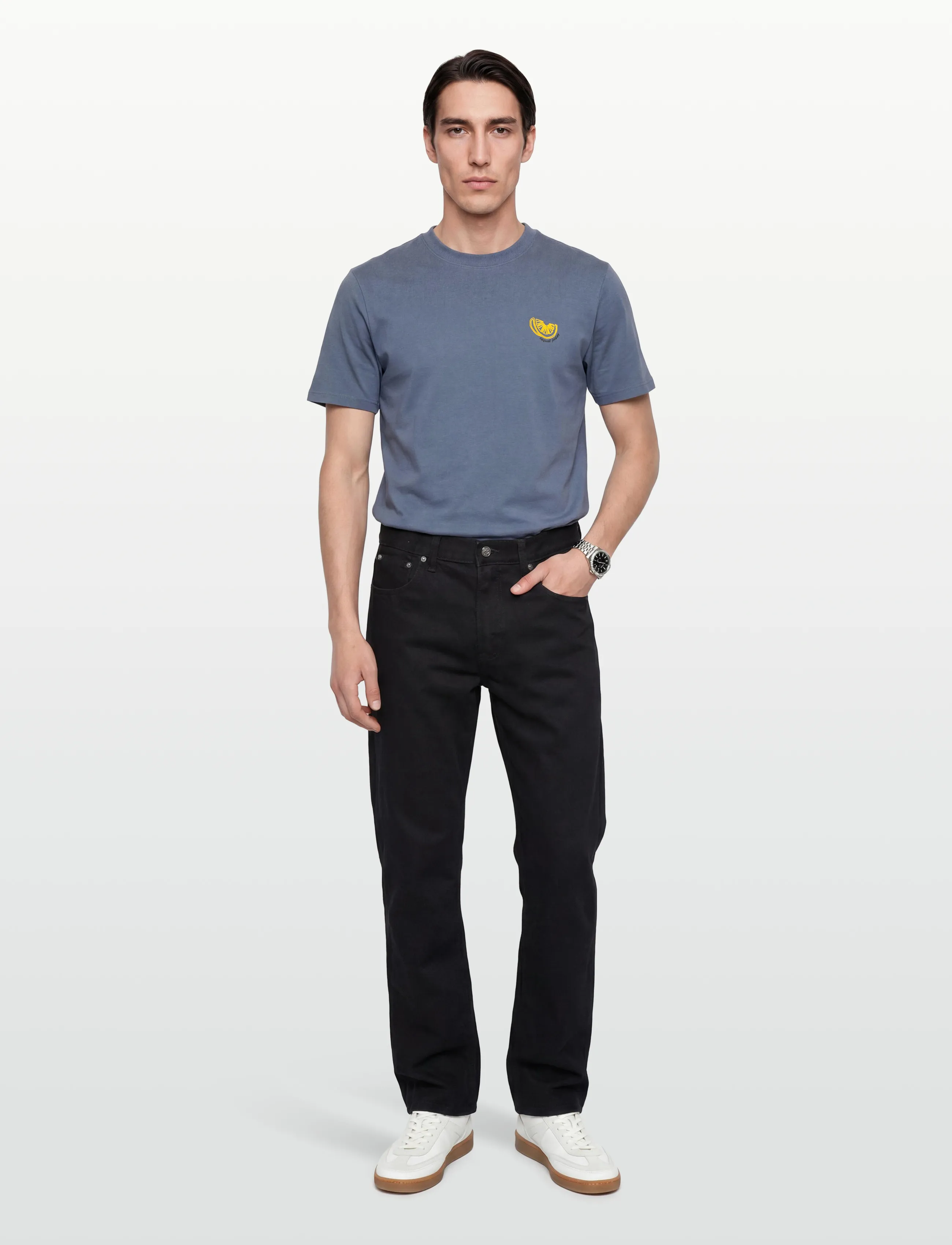 Casual Friday CFSUNDIN 0255 TEE WITH EMB. - Kleidung - BERING SEA / blue