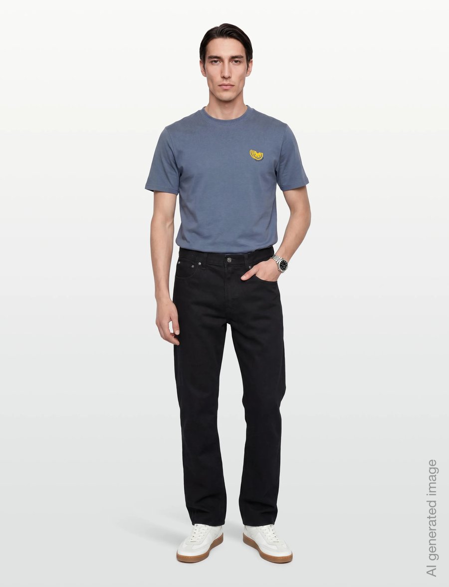 Casual Friday - CFSUNDIN 0255 TEE WITH EMB. - kortærmede t-shirts - bering sea - 0