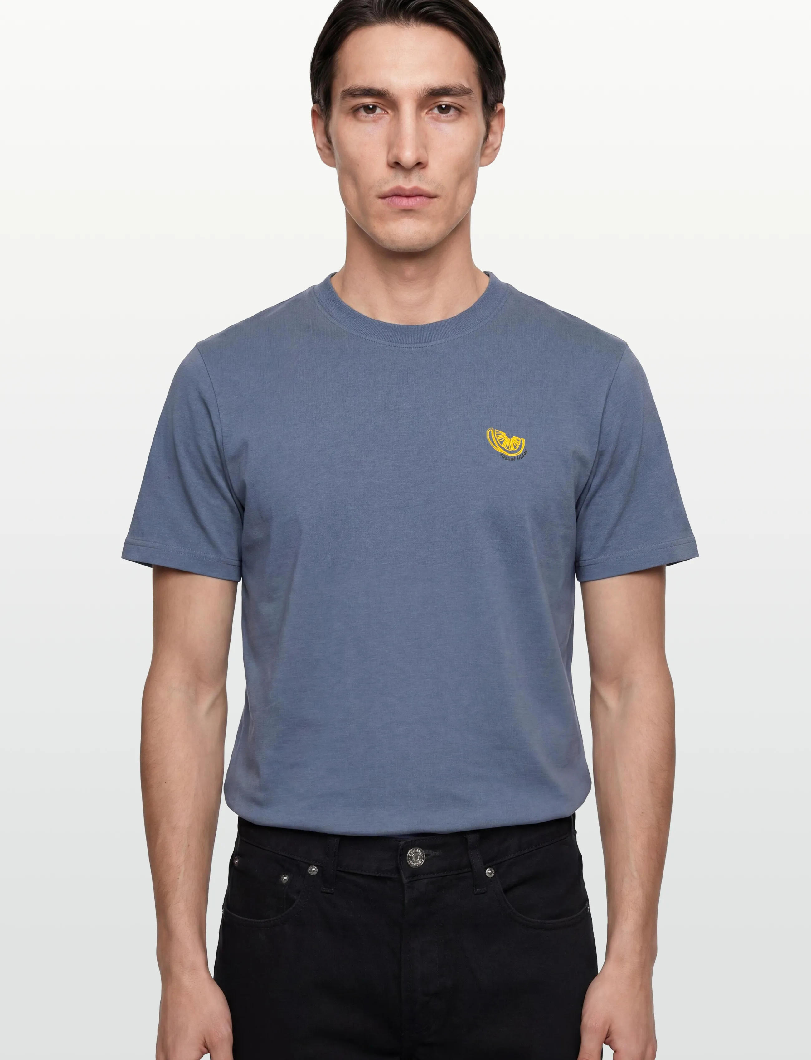 Casual Friday - CFSUNDIN 0255 TEE WITH EMB. - short-sleeved t-shirts - bering sea - 3