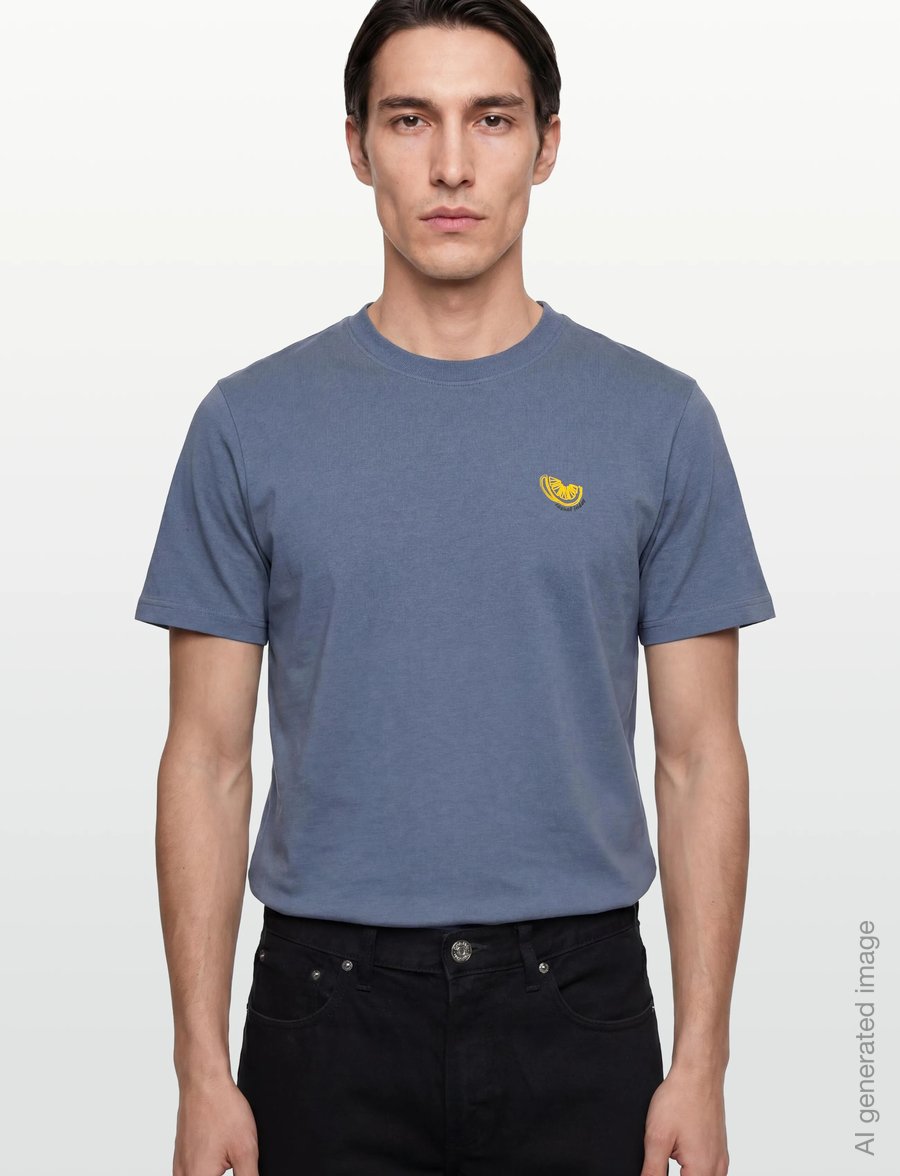 Casual Friday - CFSUNDIN 0255 TEE WITH EMB. - kortærmede t-shirts - bering sea - 3