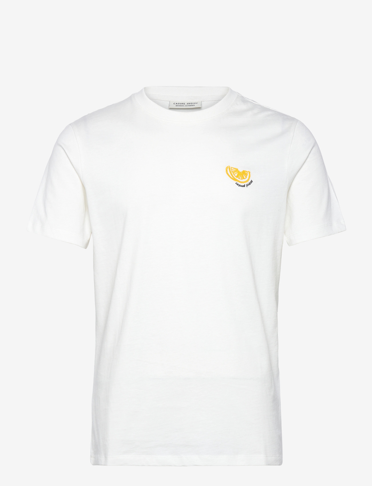 Casual Friday - CFSUNDIN 0255 TEE WITH EMB. - kurzärmelig - snow white - 0