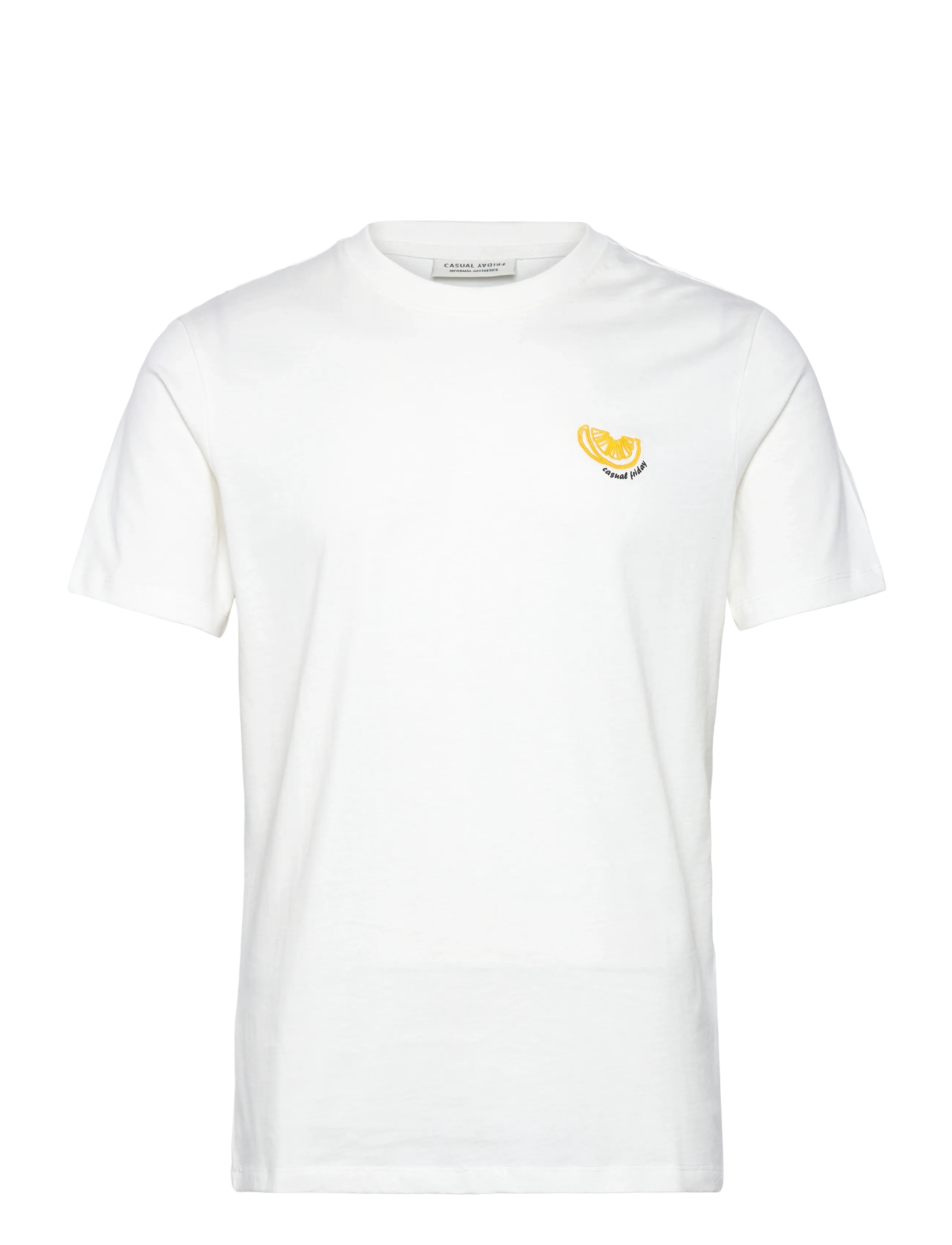 Casual Friday CFSUNDIN 0255 TEE WITH EMB. - Casual Friday - SNOW WHITE / white