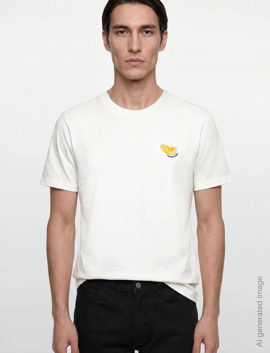 Casual Friday - CFSUNDIN 0255 TEE WITH EMB. - short-sleeved t-shirts - snow white - 3