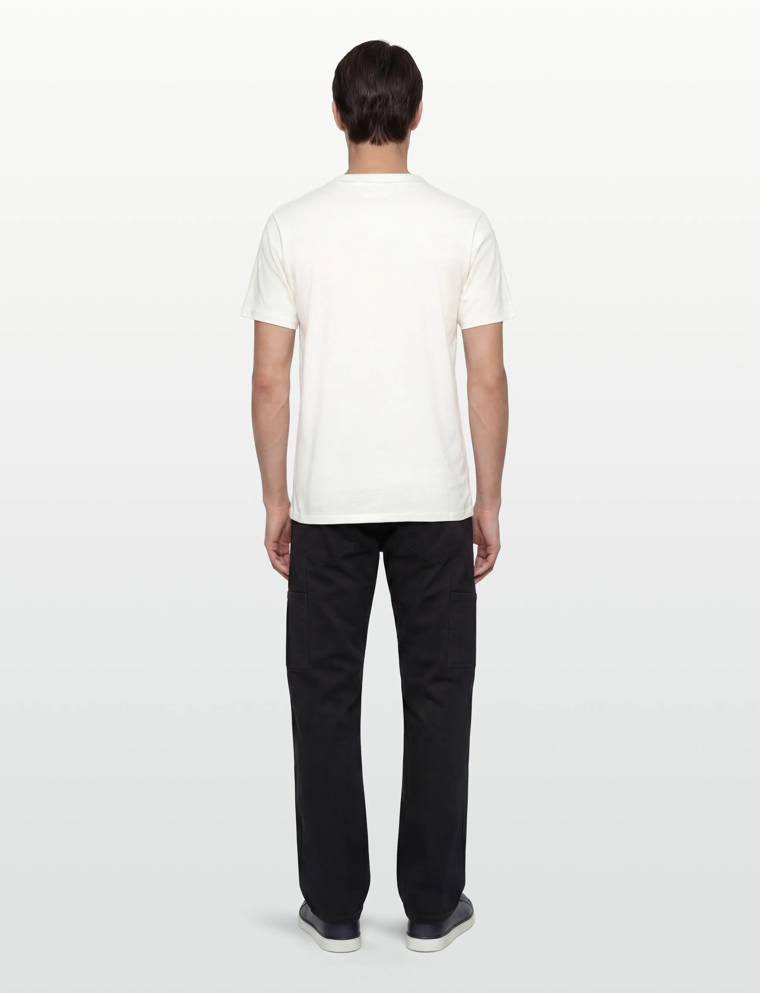 Casual Friday - CFSUNDIN 0255 TEE WITH EMB. - short-sleeved t-shirts - snow white - 4