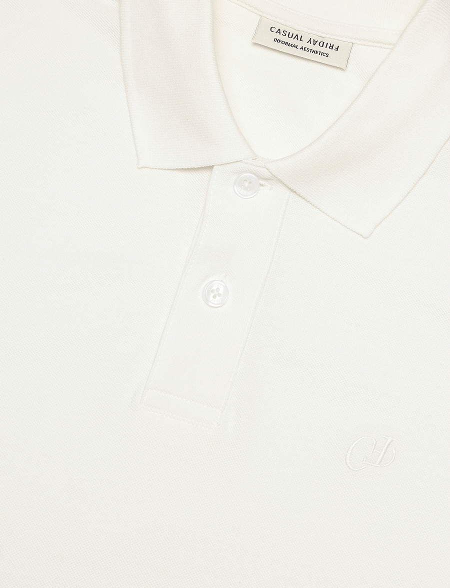 Casual Friday - CFSOLHEIM 0257 POLO PIQUE - cloud dancer - 2