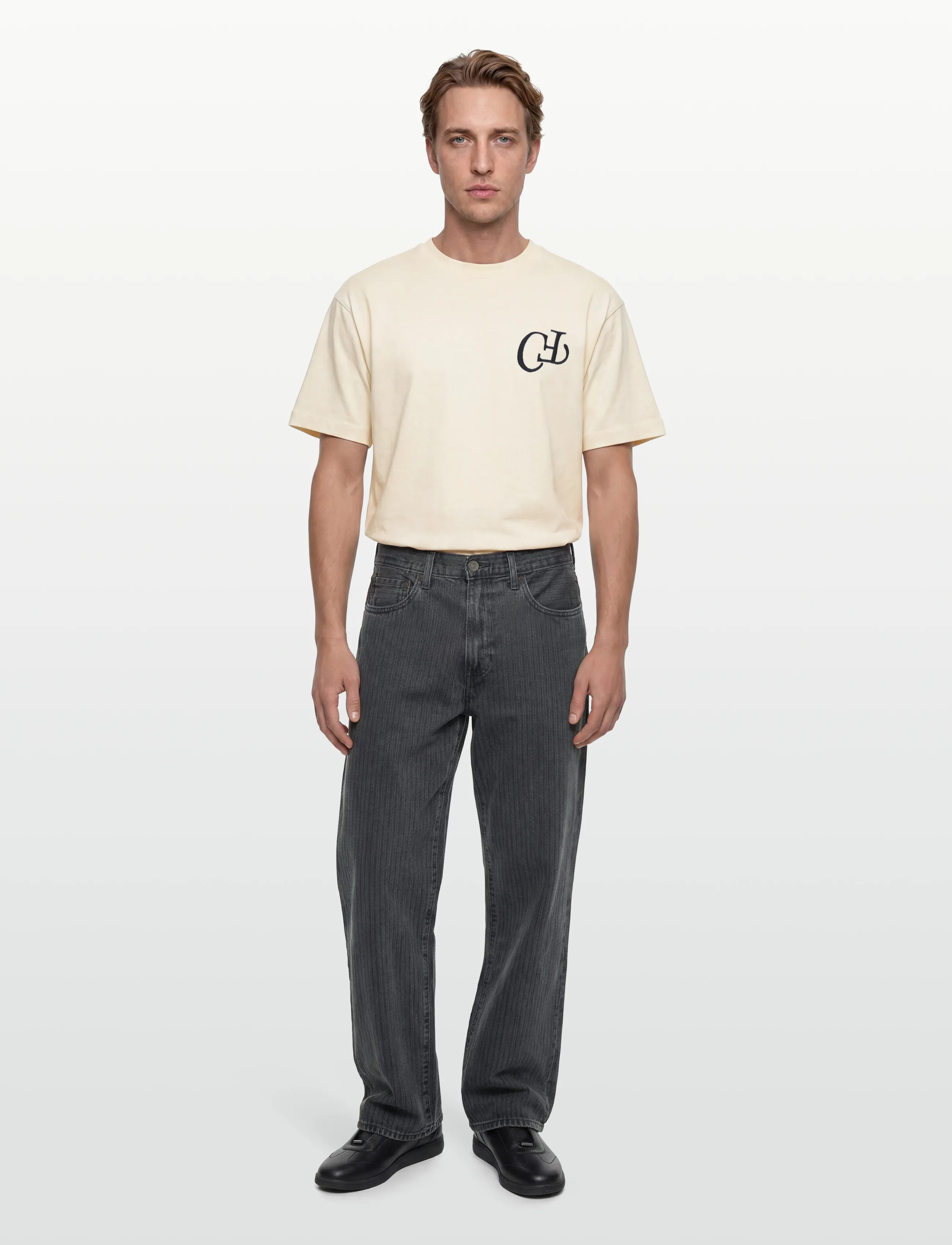 Casual Friday CFKARLBERG RELAXED TEE - Tøj - CLOUD DANCER / cream