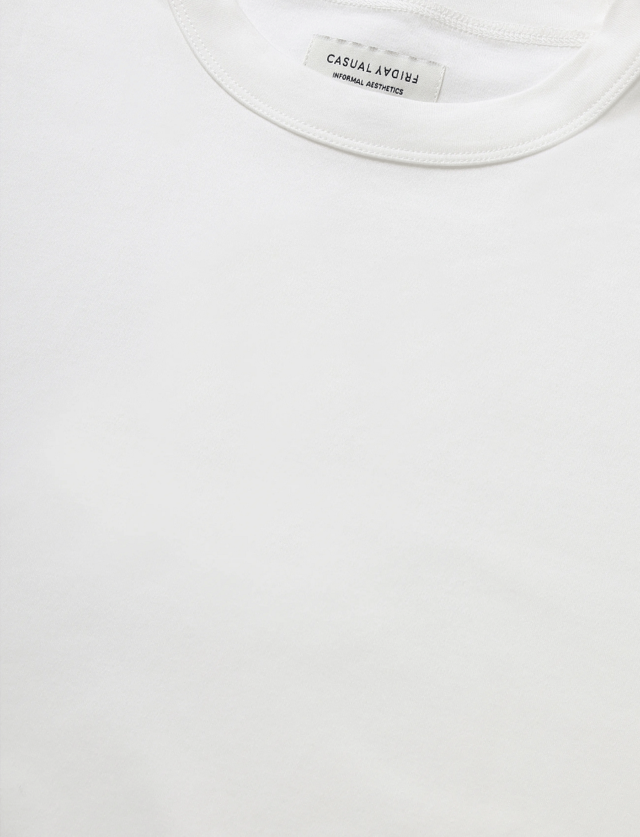 Casual Friday - CFEKBERG RELAXED T-SHIRT - lühikeste varrukatega t-särgid - snow white - 2