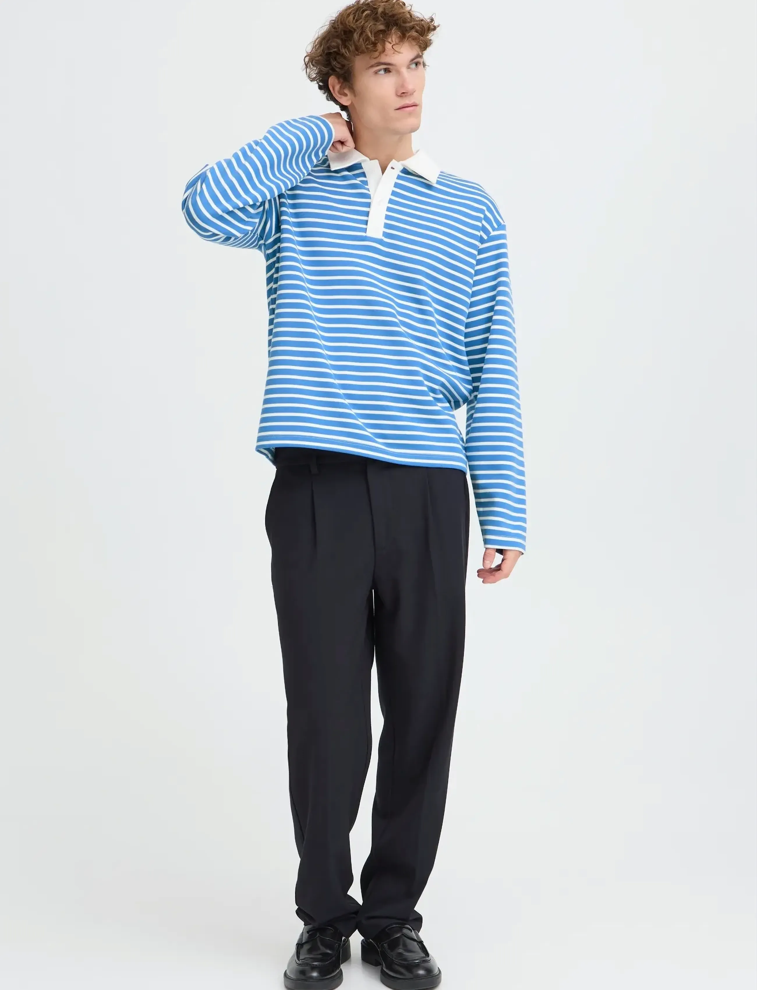 Casual Friday CFPERSSON RELAXED POLO SWEAT - Poloer - ULTRAMARINE / blue