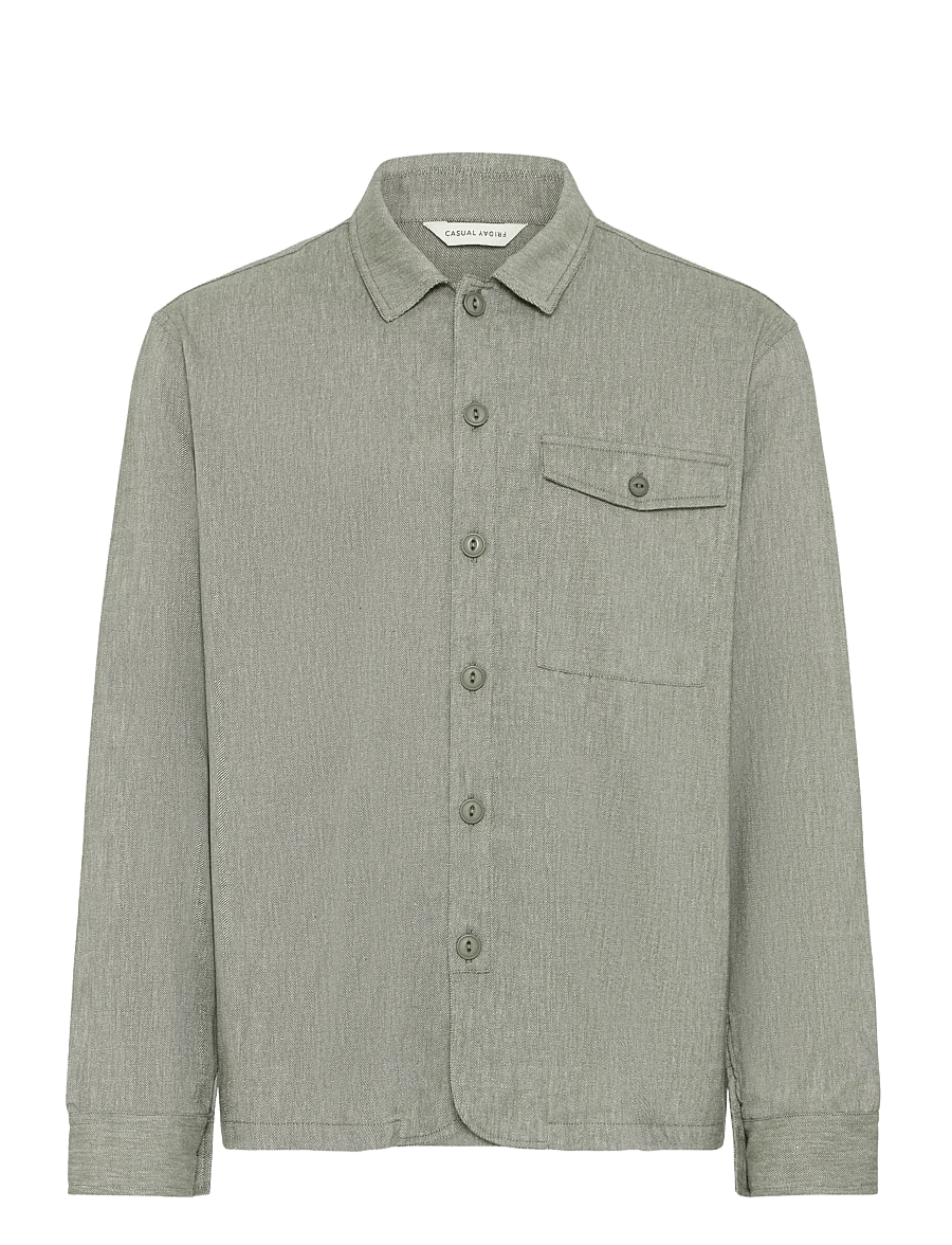 Casual Friday - CFBRO 0262 LINEN MIX OVERSHIRT - kollektioner - beetle - 0