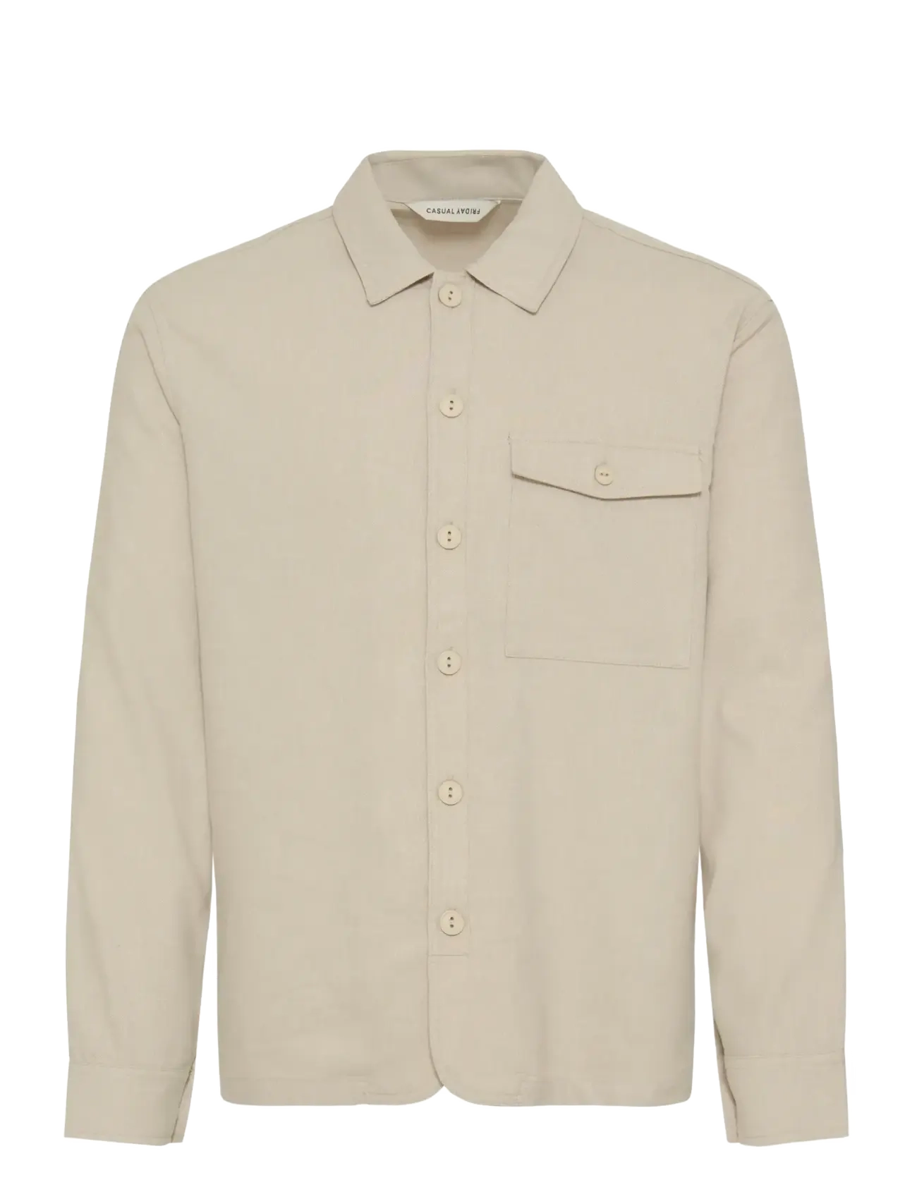 CASUAL FRIDAY Cfbro 0262 Linen Mix Overshirt Beige - M - Herren