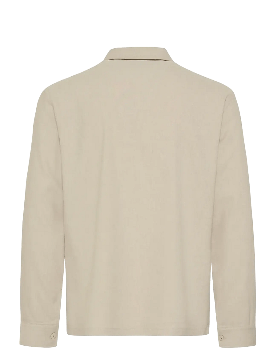 Casual Friday - CFBRO 0262 LINEN MIX OVERSHIRT - kollektsioonid - island fossil - 2