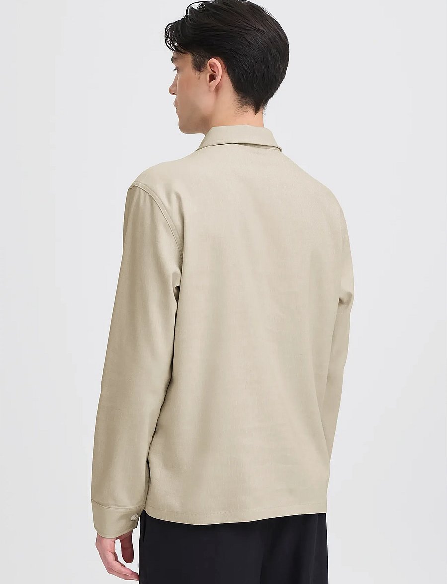 Casual Friday - CFBRO 0262 LINEN MIX OVERSHIRT - kollektsioonid - island fossil - 4