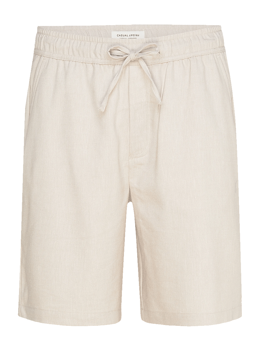Casual Friday - CFTORP 0262 LINEN MIX SHORTS - hørshorts - island fossil - 0