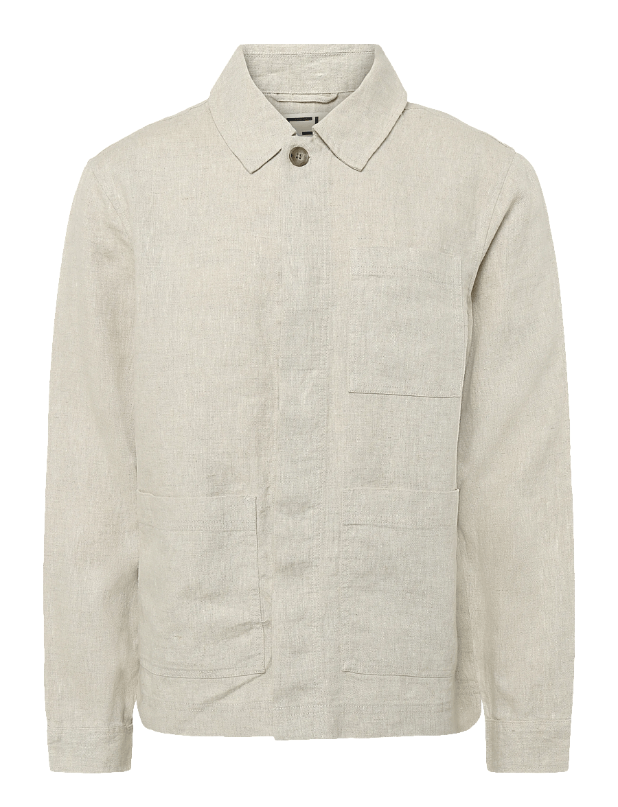 Casual Friday - CFEVENSEN 0272 LINEN JACKET - plaza taupe melange - 0