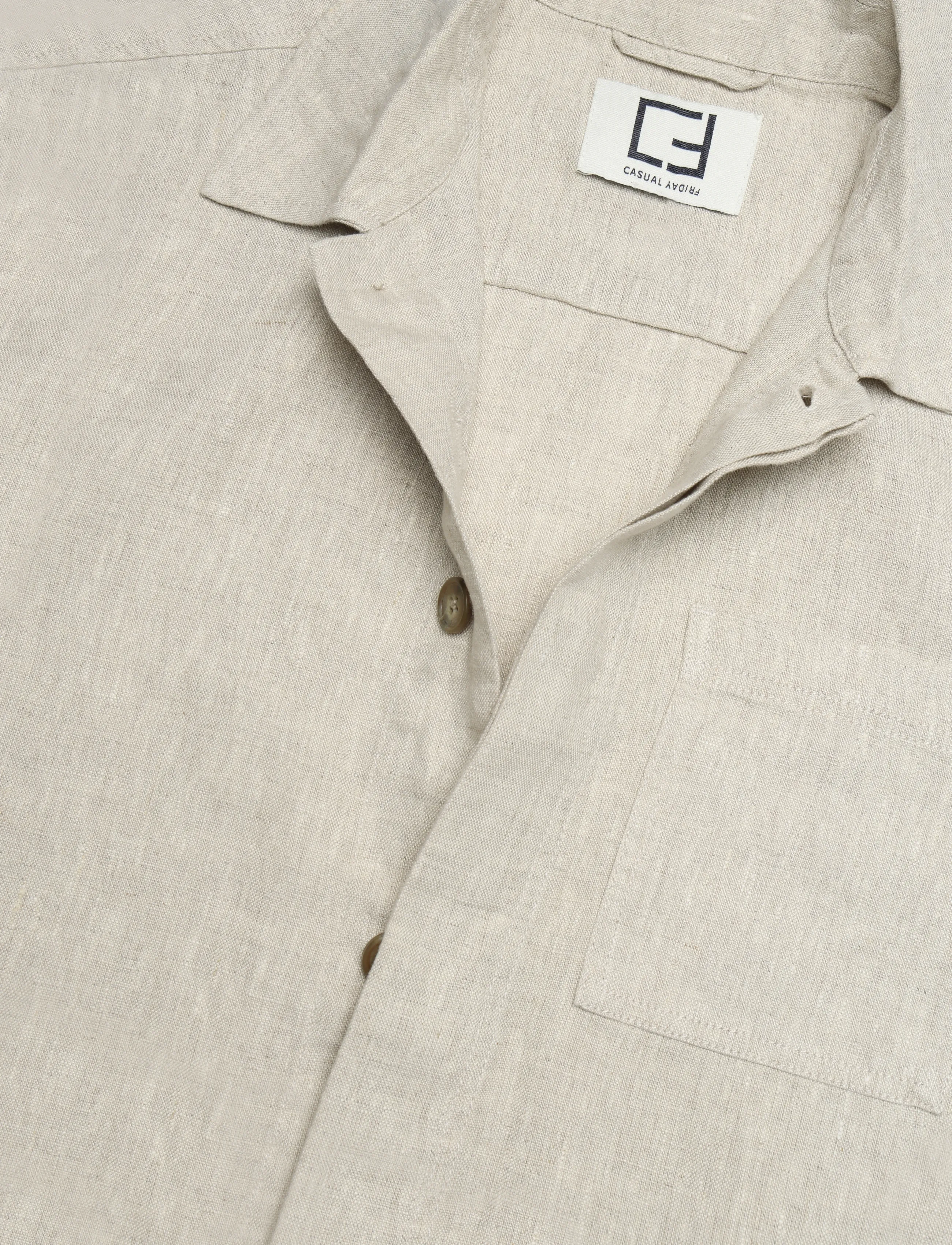 Casual Friday - CFEVENSEN 0272 LINEN JACKET - plaza taupe melange - 2