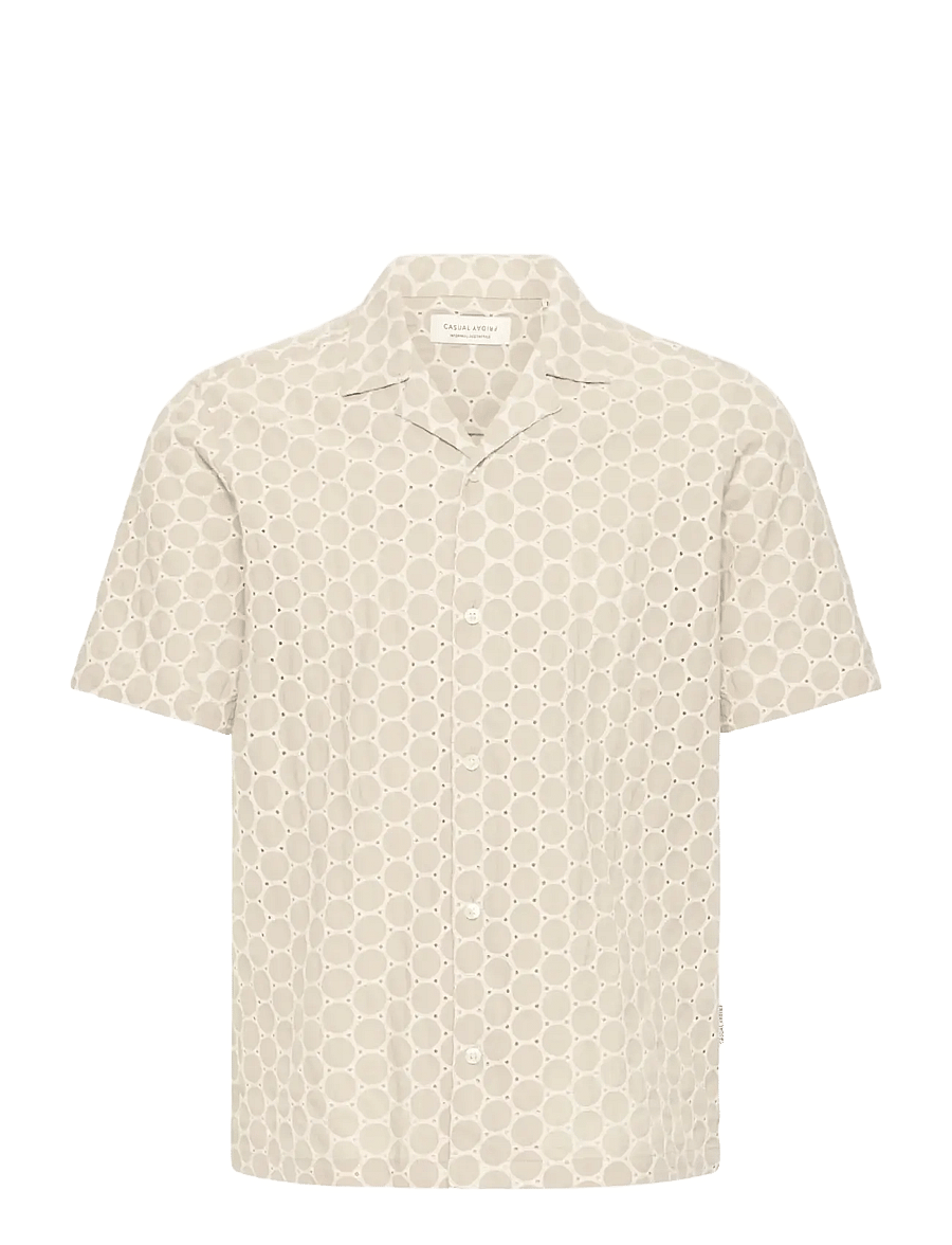 Casual Friday - CFSAMWELL SS AOE SHIRT - kortærmede skjorter - plaza taupe - 1