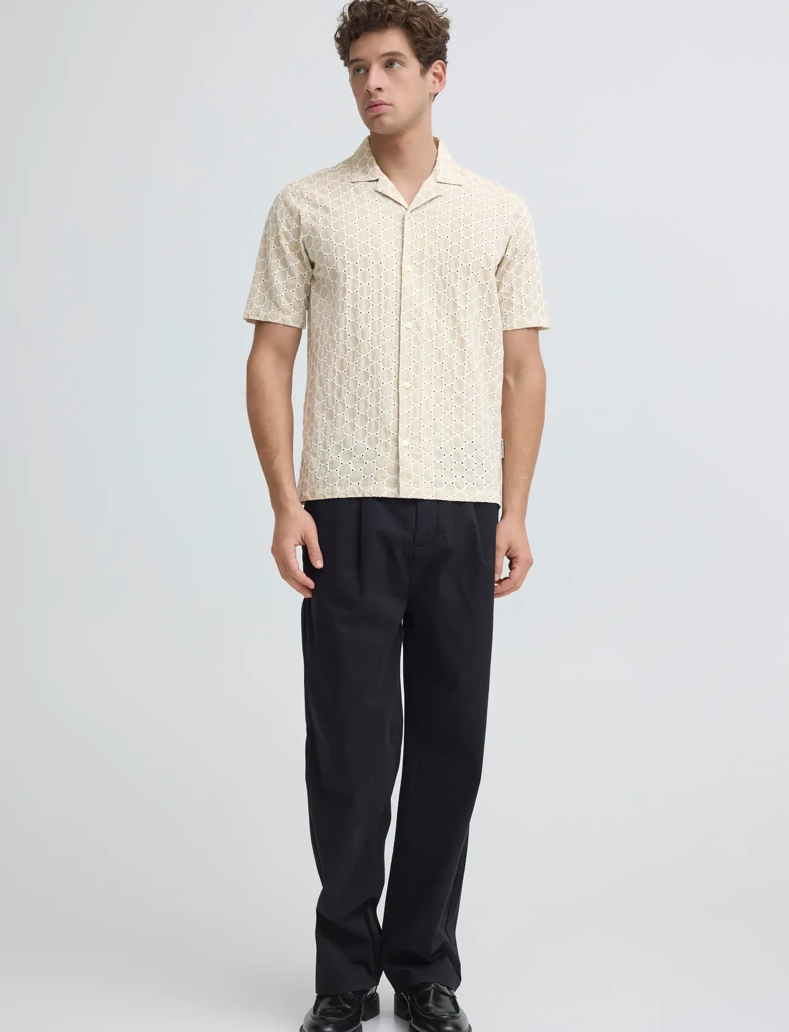 Casual Friday CFSAMWELL SS AOE SHIRT - Kläder - PLAZA TAUPE / beige