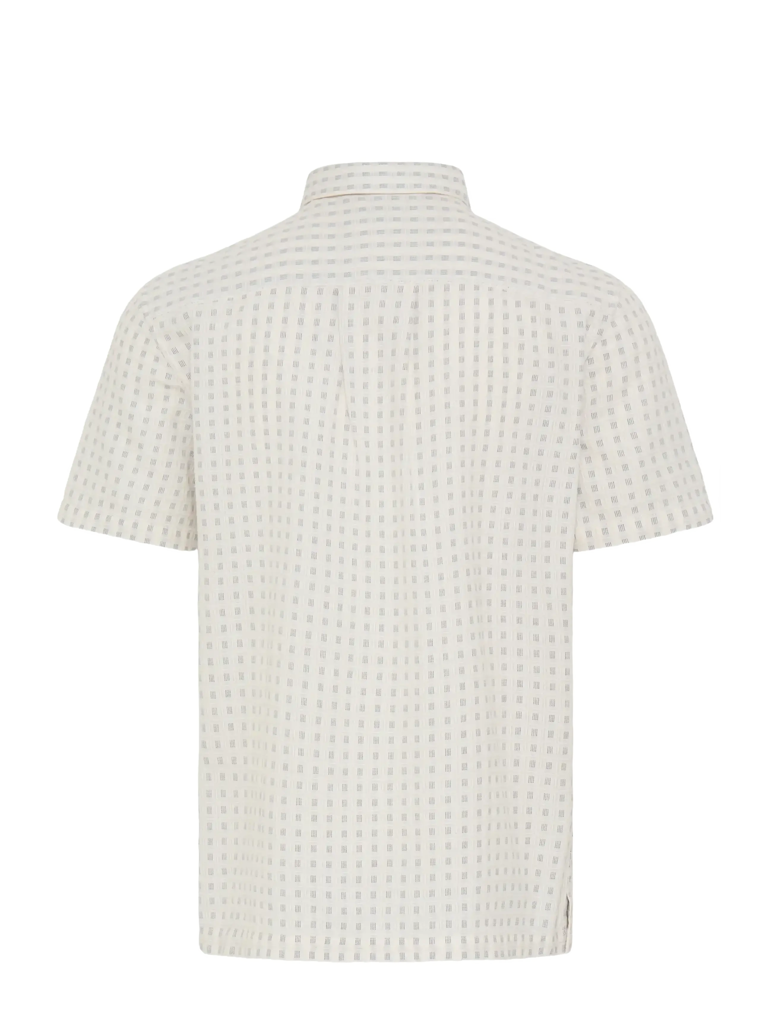 Casual Friday - CFSTAI SS DOBBY CHECKED SHIRT - pattern shirts - marshmallow - 1