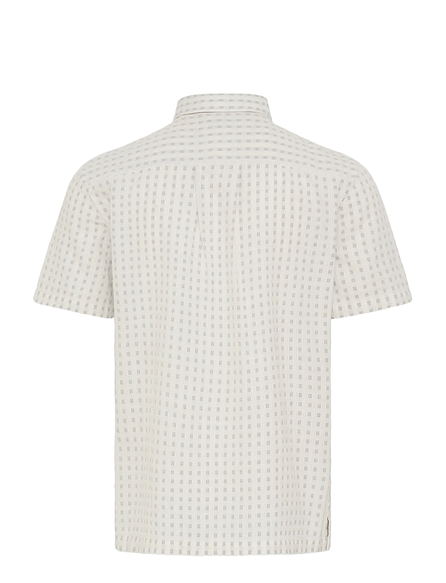 Casual Friday - CFSTAI SS DOBBY CHECKED SHIRT - mønstrede skjorter - marshmallow - 1