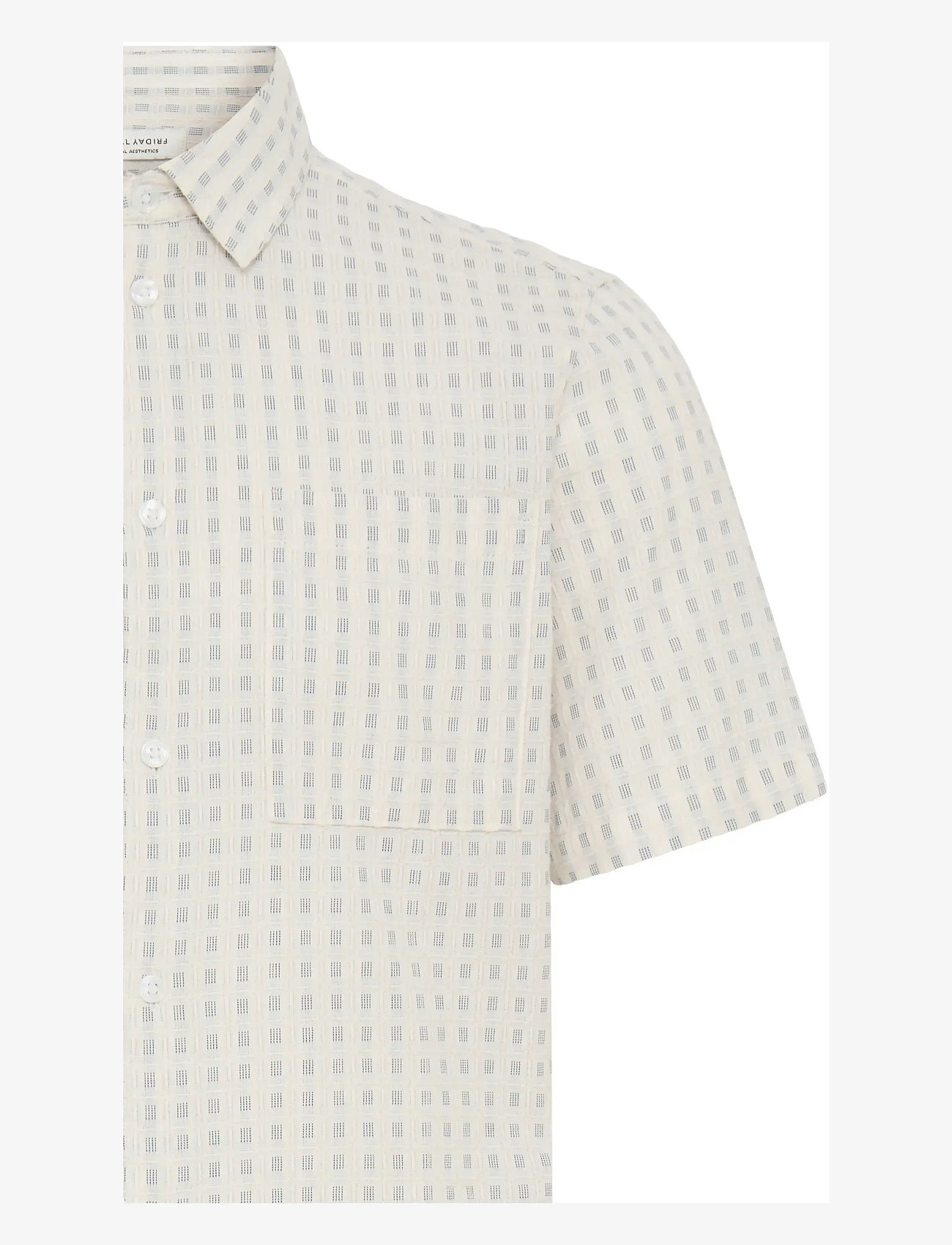 Casual Friday - CFSTAI SS DOBBY CHECKED SHIRT - mønstrede skjorter - marshmallow - 2
