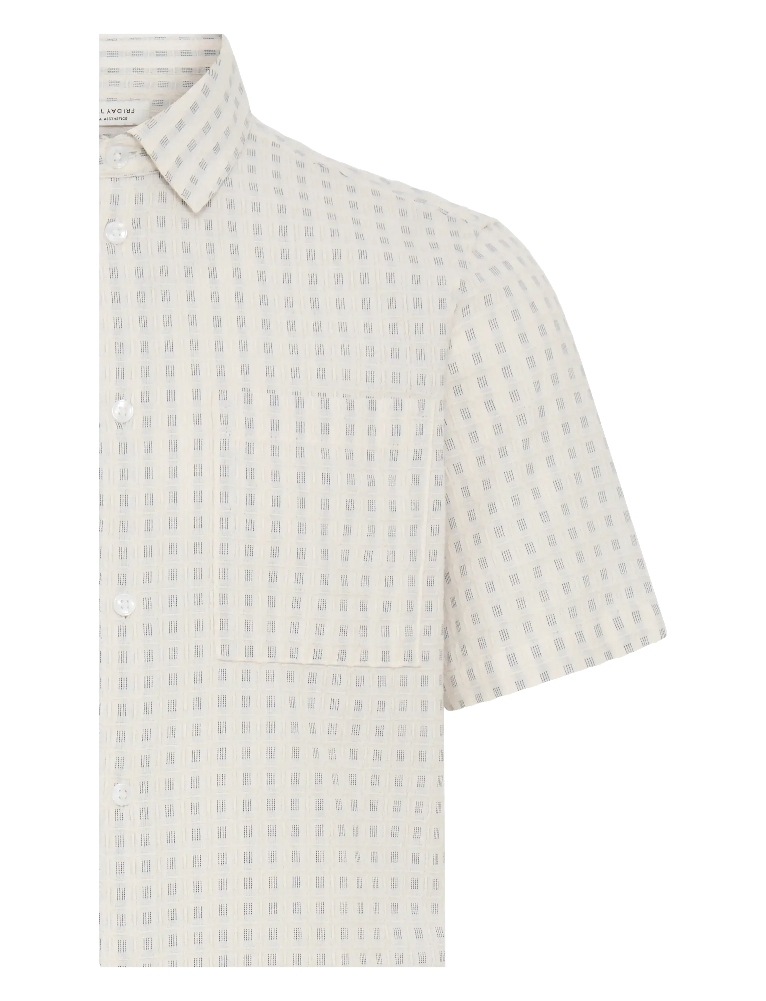 Casual Friday - CFSTAI SS DOBBY CHECKED SHIRT - pattern shirts - marshmallow - 2