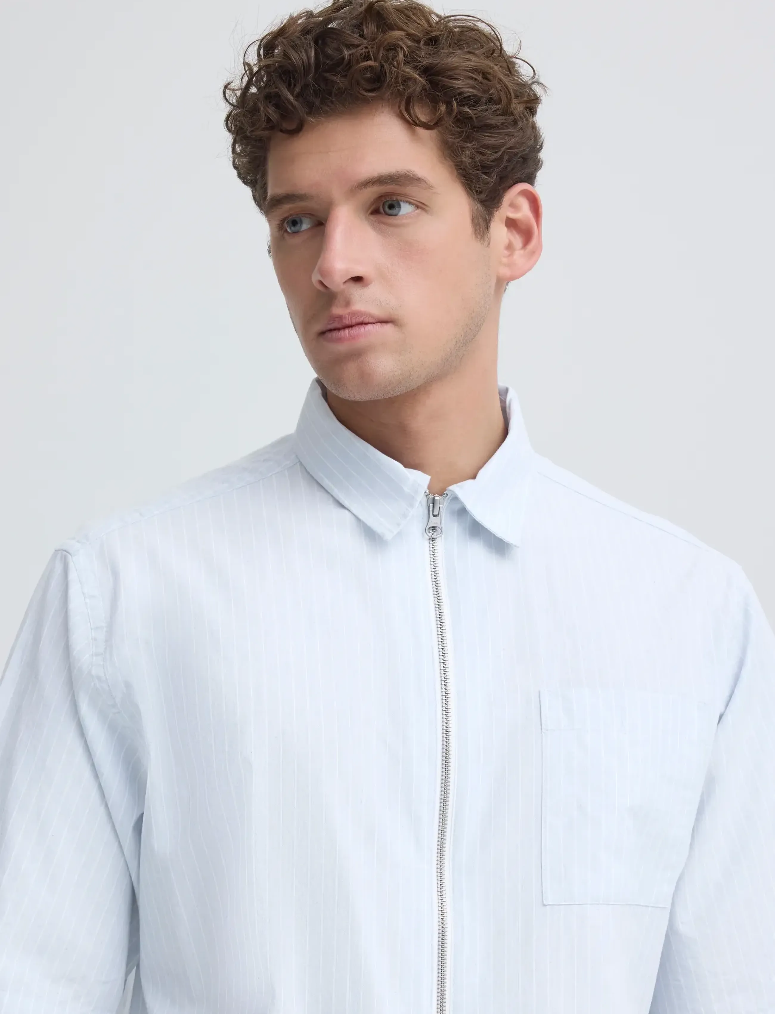 Casual Friday Cfweslin Striped Relaxed Shirt, XXL, Blue, Shirts > Striped Shirts, Herre
